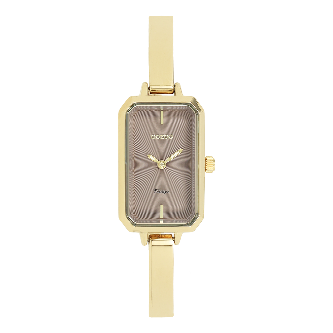 Gold coloured OOZOO watch with stainless steel bracelet